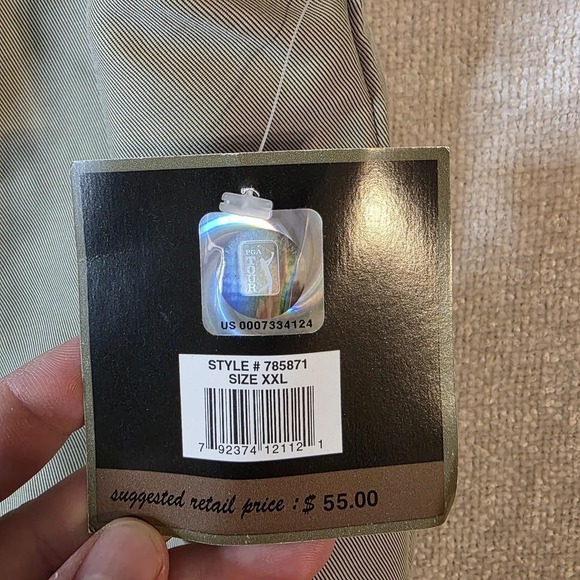 PGA TOUR Signature Collection Golf Vest XXL Khaki Green Snap Front - Picture 4 of 8